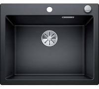 Blanco Pleon 6 - Fregadero de silgranite, 62x51 cm, con control de desagüe, negro 525954