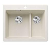 Blanco Pleon 6 Split - Fregadero de silgranite, 62x51 cm, InFino, blanco suave 527139