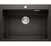 Blanco Pleon 8 - Fregadero de silgranite, 70x51 cm, negro 525957