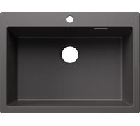 Blanco PLEON 8 - Fregadero SILGRANIT 1 Cubeta Sobre Encimera Mueble de 80 Cm Gris roca