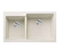 Blanco Pleon 9 - Fregadero de silgranite, 86x50 cm, InFino, blanco suave 527142