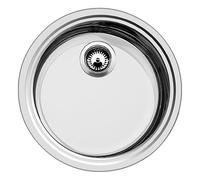 BLANCO RONDOSOL-IF, Lavabo de encimera, Forma ovalada, Acero inoxidable, Acero inoxidable, 1 cuba, Forma ovalada