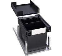 BLANCO Select II 40/2 Combi Sistema de basura | Sistema de extracción para fijación en el panel frontal | Cajón | Estante integrado | 2 cubos de 13 litros | 400 mm de profundidad de extracción