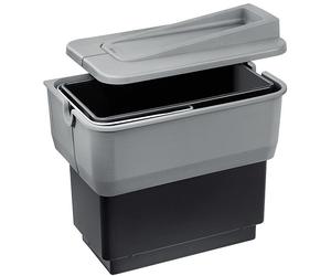 Blanco Singolo contenedor de residuos 14 l negro-gris 512880