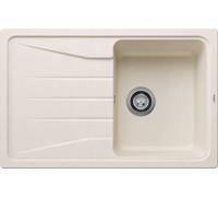 Blanco Fregadero de silgranite Sona 45, 78x50 cm, blanco suave 527149