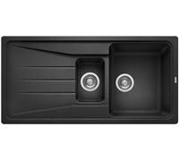 Blanco Sona 6 - Fregadero de silgranite, 100x50 cm, negro 525975