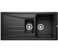 Blanco Sona 6 - Fregadero de silgranite, 100x50 cm, negro 525975