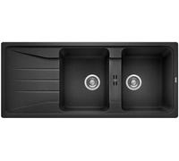 Blanco Sona 8 - Fregadero de silgranite, 116x50 cm, negro 525979