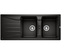 Blanco Sona 8 - Fregadero de silgranite, 116x50 cm, negro 525979