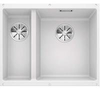 Blanco Subline 340/160 - Fregadero de silgranite, 56x46 cm, seno del fregadero a la derecha, blanco 523562