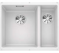 Blanco Subline 340/160 - Fregadero de silgranite, 56x46 cm, seno del fregadero a la izquierda, blanco 523552