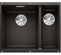 Blanco Subline 340/160 - Fregadero de silgranite, 56x46 cm, seno del fregadero a la izquierda, negro 525985