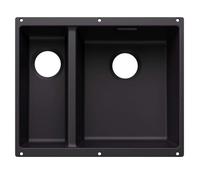Blanco Subline 340/160 - Fregadero Silgranite, 53x40 cm, fregadero a la derecha, negro 527810