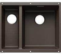 Blanco SUBLINE 340/160-U - Fregadero 2 Cubetas Bajo Encimera Mueble de 60 Cm Café