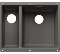 Blanco SUBLINE 340/160-U - Fregadero 2 Cubetas Bajo Encimera Mueble de 60 Cm Gris volcán