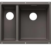 BLANCO SUBLINE 340/160-U para componentes de color. Fregadero empotrado SILGRANIT, color gris volcánico, a partir de 60 cm, sin sistema de desagüe automático. Incluye 5 años de garantía