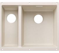 BLANCO SUBLINE 340/160-U para componentes de color. Fregadero empotrado SILGRANIT en color blanco mate, a partir de 60 cm, sin sistema de desagüe automático. Incluye 5 años de garantía
