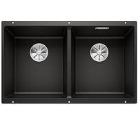 Blanco Subline 350/350-U fregadero de granito 70.5x40 cm negro 525987