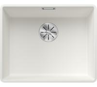 Blanco SUBLINE 500-F - Fregadero 1 Cubeta Enrasado Mueble de 60 Cm Blanco