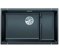 Blanco Subline 700 - Fregadero de silgranite, 73x46 cm, seno del fregadero a la izquierda, negro 526004
