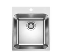 Blanco Supra 400 - Fregadero, 44x50 cm, acero inoxidable cepillado 526352