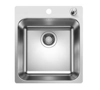 Blanco Supra 400 - Fregadero, 50x44 cm, con control de desagüe, acero inoxidable cepillado 526353