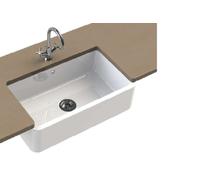 Blanco fregadero de cerámica 79.5x46 cm blanco 525163