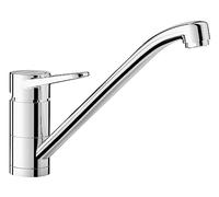 BLANCO WEGA-F II Grifo de cocina en cromo, alta presión, grifo para ventana delantera para montaje delante de una ventana, cartucho de cerámica, calidad del agua asegurada y ahorro de agua, 4,8 x 25,2