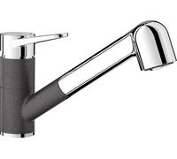 Blanco Wega S - Grifo de fregadero con ducha extraíble, antracita/cromo 526420