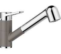 Blanco Wega S - Grifo de fregadero con ducha extraíble, gris/cromo 526983