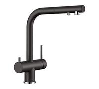 Blanco Grifo de cocina Fontas-S II — Caño alto 360° extraíble, Filtro 3 en 1 — Negro 526158