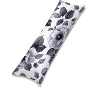 Blanco y negro4 Funda de Almohada 50 x 150 cm, Cojines Sofa de Terciopelo,