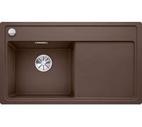 Blanco Zenar 45 S-F SILGRANIT® PuraDur - Lavabo con mando a distancia para desagüe, color marrón