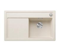 Blanco Zenar 45 - Fregadero de silgranite, 86x51 cm, con control de desagüe, InFino, blanco suave 527178