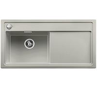 Blanco zenar XL 6 S Vapor Gar Plus, cocina fregadero, granito fregadero de Silgranit Puradur, 1 pieza, gris perla, 60 cm Unterschrank - XL-Becken - Becken links-Holzschneidbrett