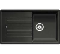 Blanco 526016 - Fregadero ZIA 5 S 1 Cubet Escurridor Sobre Encimera Silgranit Negro
