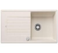 Blanco Zia 5 - Fregadero de Silgranite, 86x50 cm, con control de desagüe, blanco suave 527203