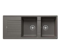 Blanco Zia 8 - Fregadero de silgranite, 116x50 cm, gris 527392
