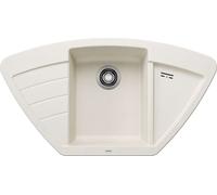 Blanco Zia 9 - Fregadero de Silgranite, 93x51, con control de desagüe, blanco suave 527211