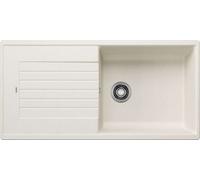 Blanco Zia XL 6 - Fregadero de Silgranite, 100x50 cm, con control de desagüe, blanco fino 527216
