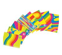Blasetti -10 Maxi cuadernos One Color FANTAFLUO con Jolly Page. Papel de 80 g, 80 caras + guarda,portada 7 colores neón con plastifación mate, paquete que contiene colores surtidos - Cuadrícula 0Q