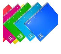 Blasetti 2937 - Cuaderno en espiral PPL 162 x 210 A5 80 hojas + 1 80 gr 4 mm One Color