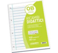 Blasetti 7432, Color sólido, Verde, Azul claro, Blanco, Formato A4, 40 hojas, 100 g/m², Papel rayado