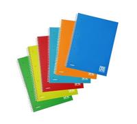 Blasetti One Color - Cuaderno con espiral lateral con agujeros de archivo, Pack 6 Libretas, Papel de 80gr, Portada lavable monocromática de plástico - Rayado BCO (Páginas en blanco)