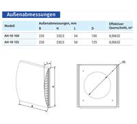 Blauberg Kit de empotrar en pared para ventiladores de extracción de baño