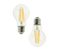 BLAUPUNKT Vintage Filamento Bombilla LED E27 A60 - Luz Clara - Iluminación Ambiental - 8W - Reemplazo de 75W - Blanco Cálido 2700K - Decorativa - Retro - Paquete de 2
