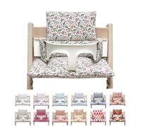 Blausberg Baby - Juego de cojines para trona Tripp Trapp Stokke, fabricado en Alemania, materiales con certificación Öko-Tex Standard 100, diseño de flores, multicolor