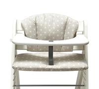 Blausberg Juego de cojines de asiento para Hauck Alpha, accesorios de tapicería beta para trona, 2 piezas, 100 % algodón, certificado Öko-Tex Standard 100, fabricado en Alemania (Happy Star Beige)