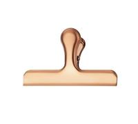 Blausky 4 clips grandes de metal, pinzas de cierre de acero inoxidable 430, clips de Bulldog, pinzas para archivos, pinzas para bolsas de alimentos, 7,5 x 12 cm, oro rosa
