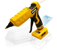 BLEDS Pistola de pegamento inalámbrica de 100 W para batería Dewalt de 20 V, temperatura digital LED ajustable de 100.0-200.0 °C, pistola de pegamento caliente de alta potencia de mano de tamaño